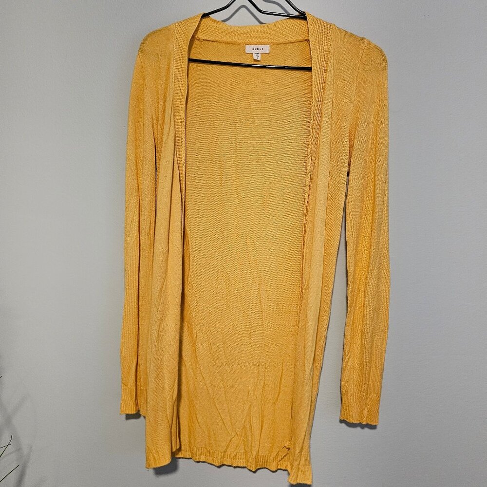 Yellow Open Front Cardigan, Medium